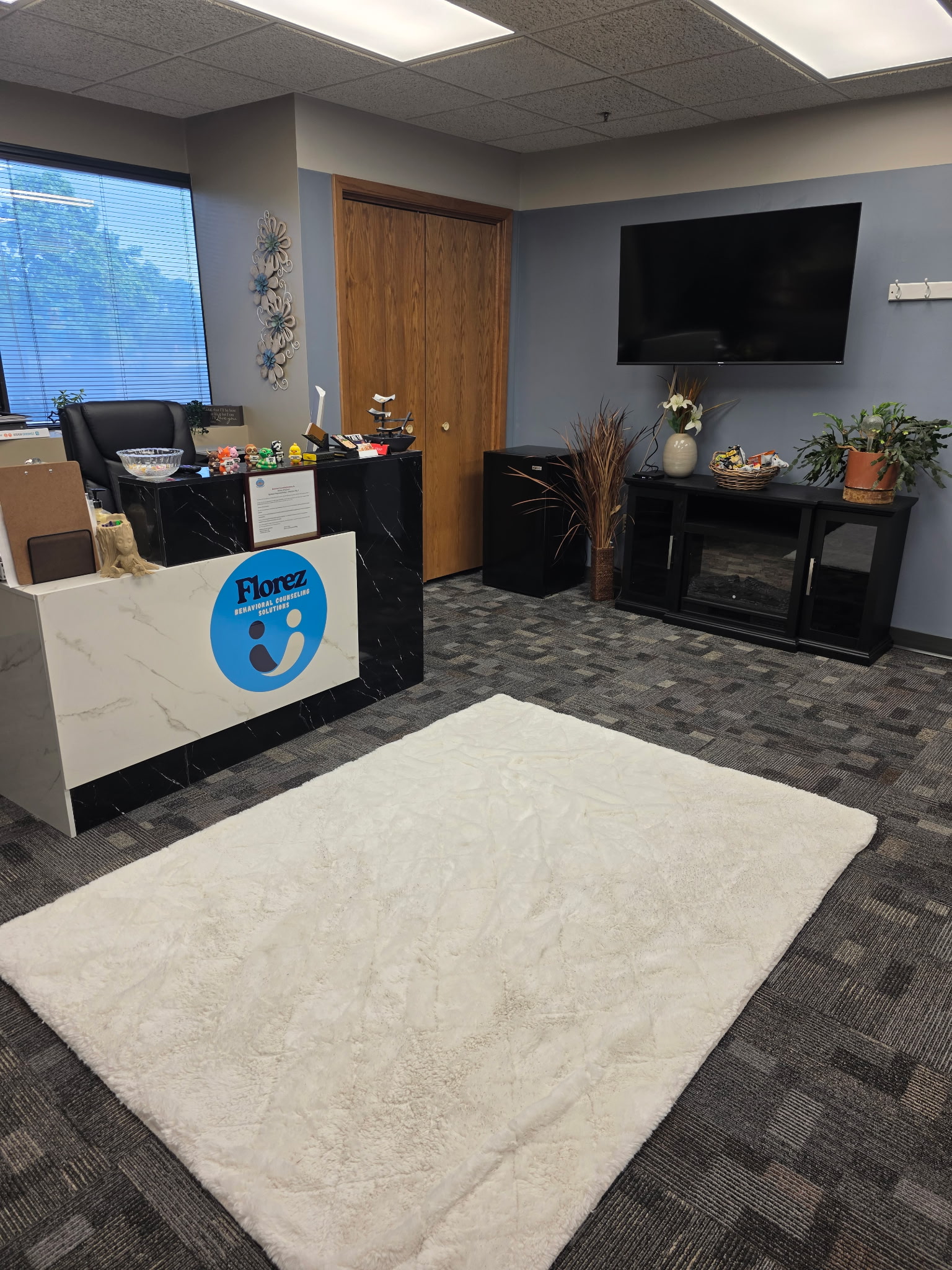 Front desk and reception area